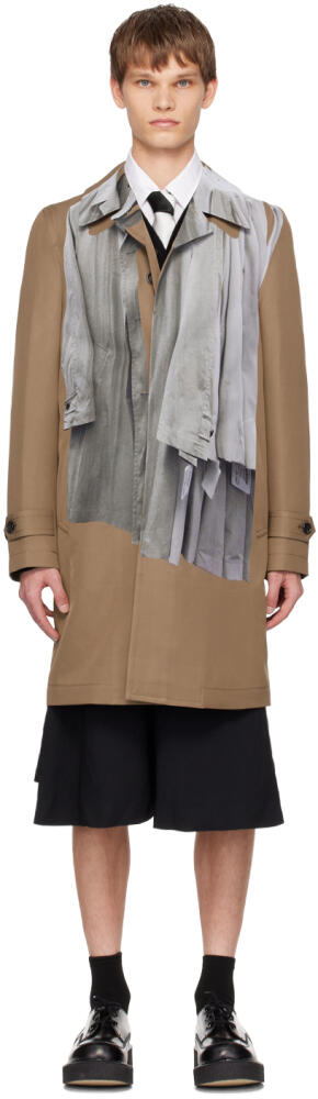 Comme des Garçons Homme Plus Brown Printed Coat Cover