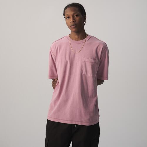 LCKR Reverse Heavy Weight Pocket T-Shirt - Mens Pink/Pink Cover