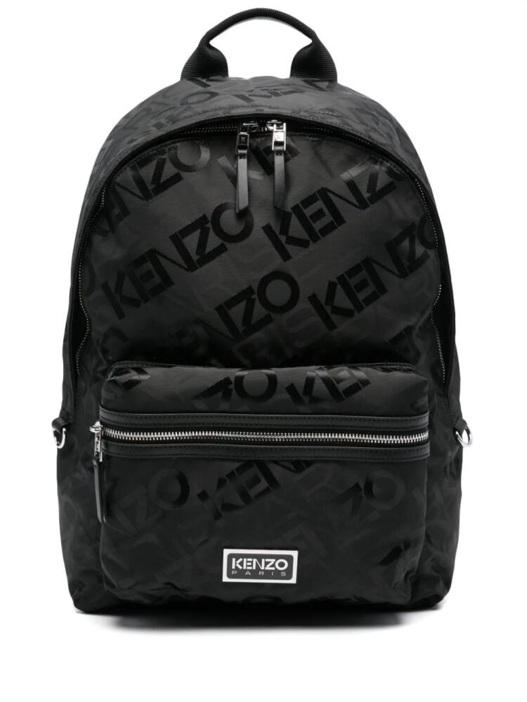 Kenzo logo-jacquard backpack - Black Cover