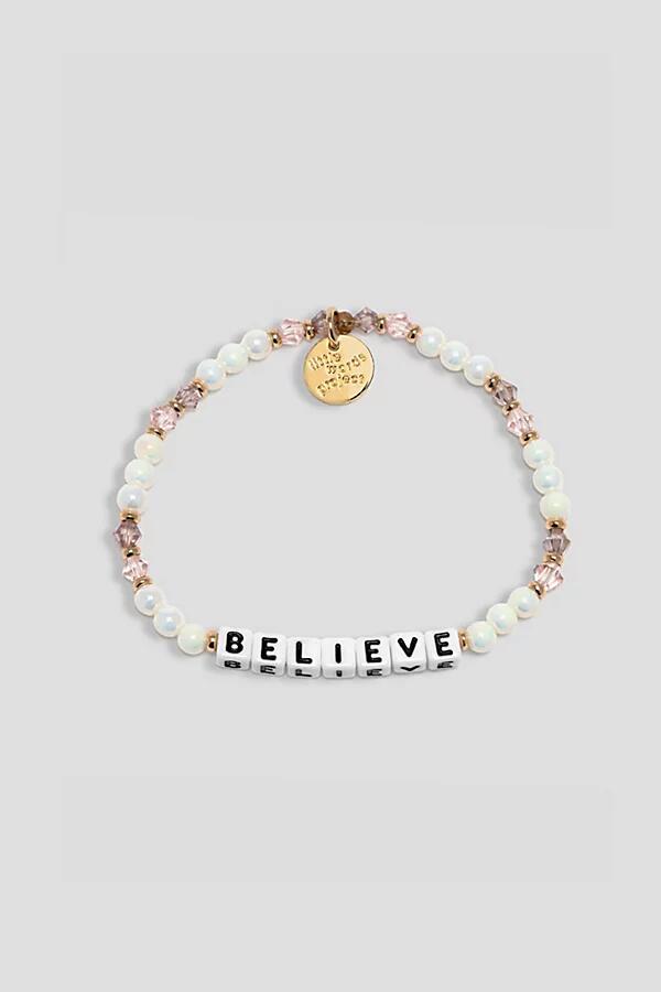 Little Words Project Believe Beaded Bracelet in White Cover