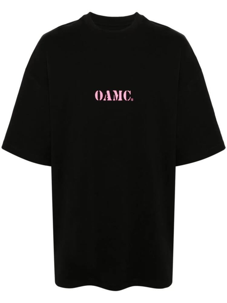 OAMC logo-print cotton T-shirt - Black Cover