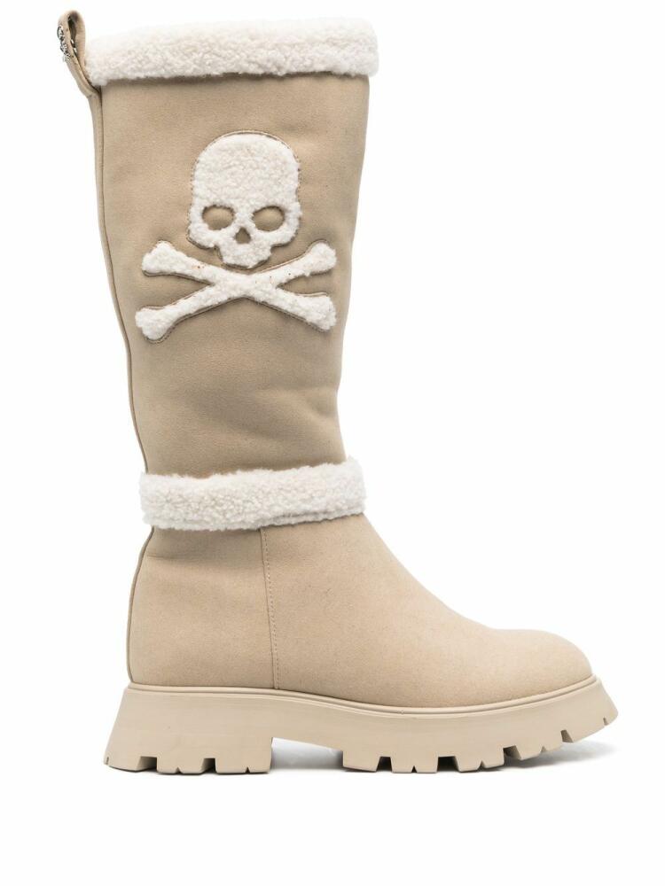 Philipp Plein calf-length suede boots - Neutrals Cover