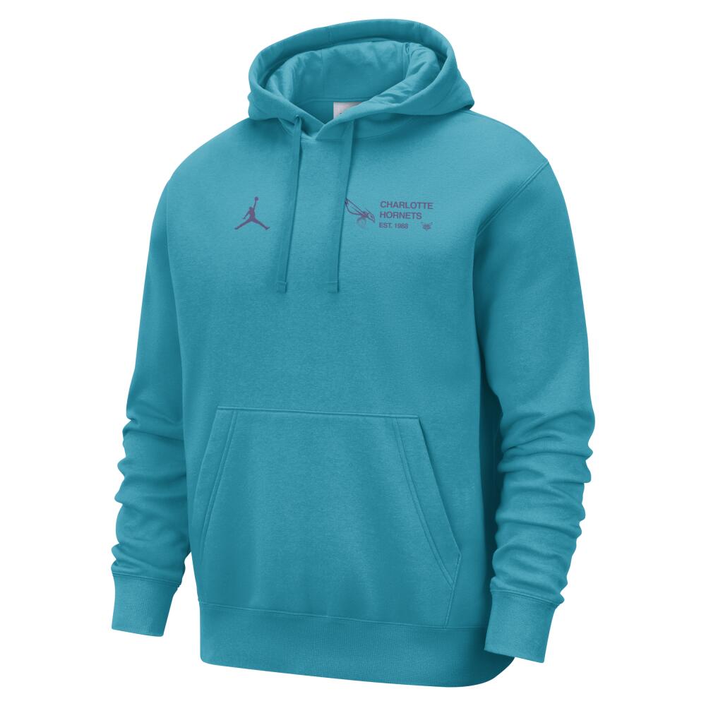 Charlotte Hornets Club Courtside Nike Men's NBA Pullover Hoodie in Blue Cover