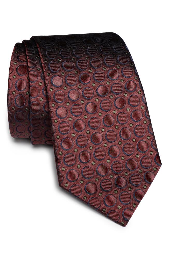 Jack Victor Lorimer Medallion Print Silk Tie in Red Cover