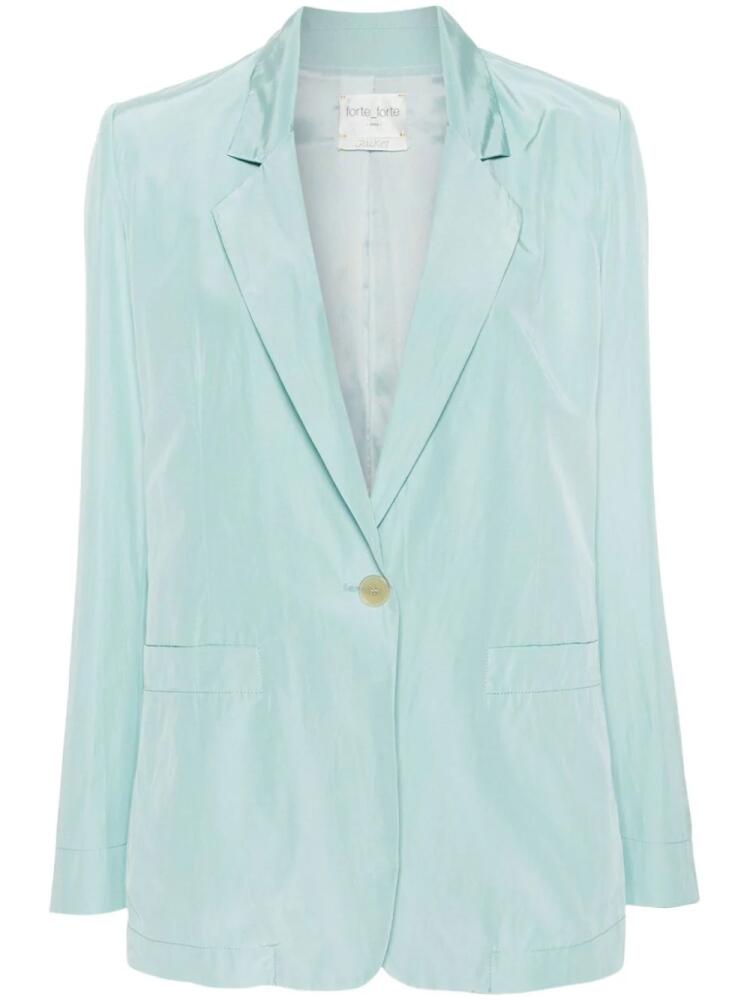 Forte Forte single-breasted satin blazer - Blue Cover