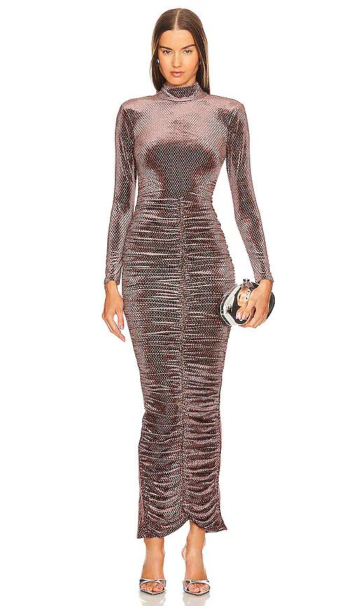 Michael Costello x REVOLVE Lana Gown in Taupe Cover