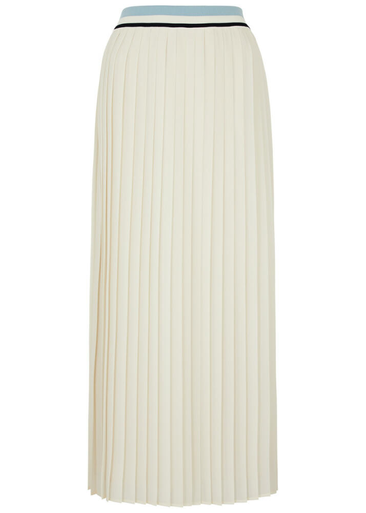 Moncler Pleated Georgette Maxi Skirt - Cream Cover