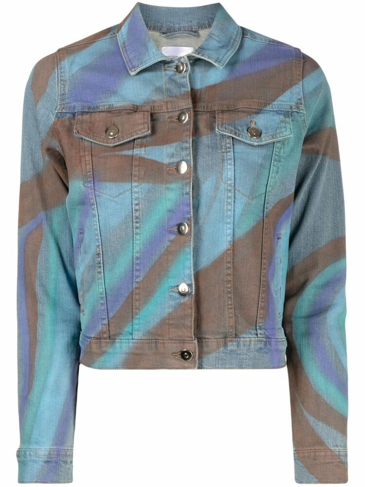 Madison.Maison graphic-print denim jacket - Blue Cover