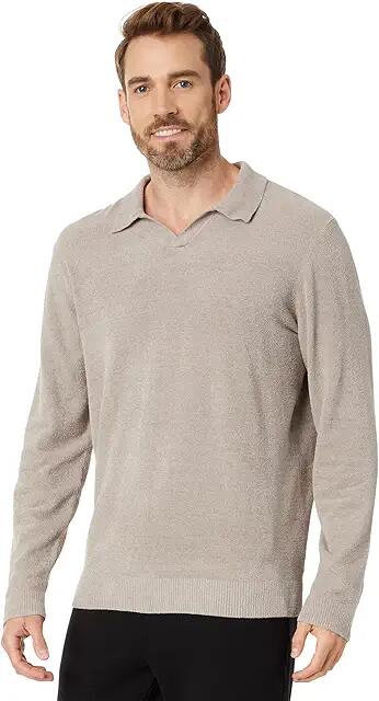 Barefoot Dreams CozyChic Ultra Lite(r) Ribbed Collar Pullover (Beach Rock) Men's Clothing Cover