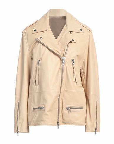 Sword 6.6.44 Woman Jacket Beige Leather Cover