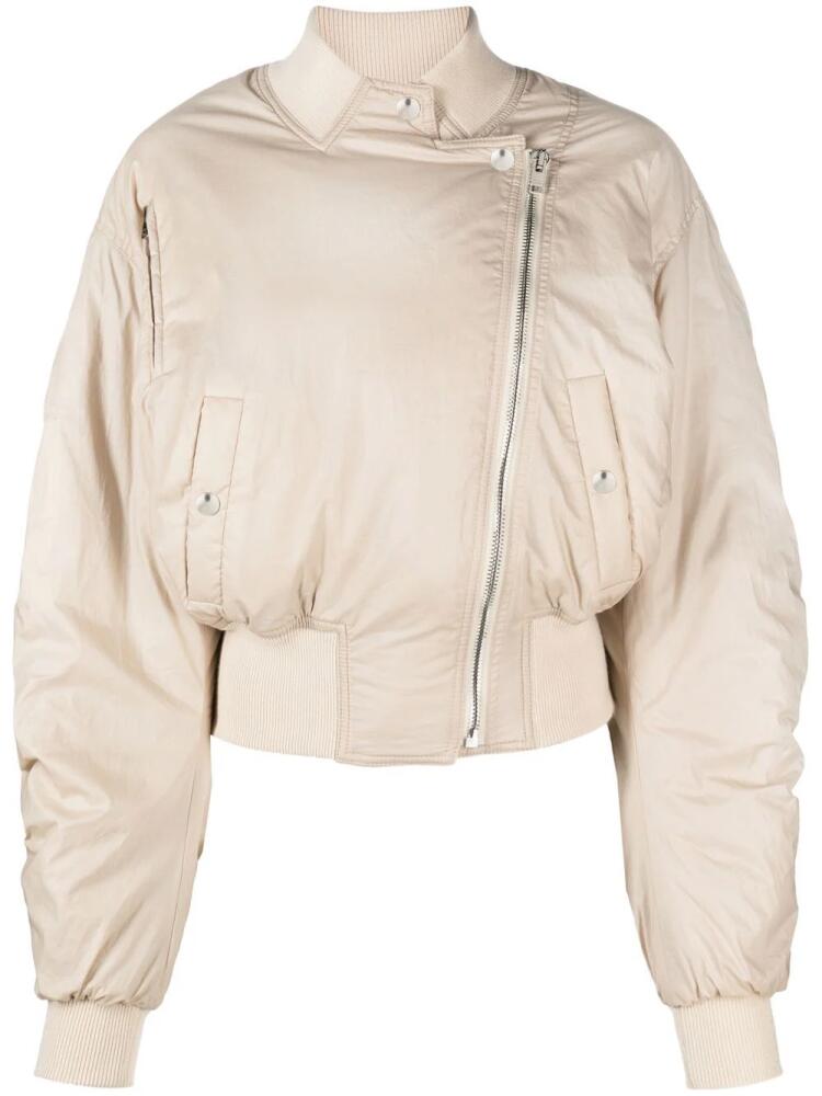 ISABEL MARANT mock-neck padded bomber jacket - Neutrals Cover