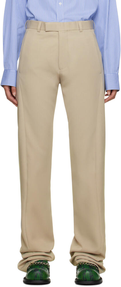 Martine Rose Taupe Twist Seam Trousers Cover