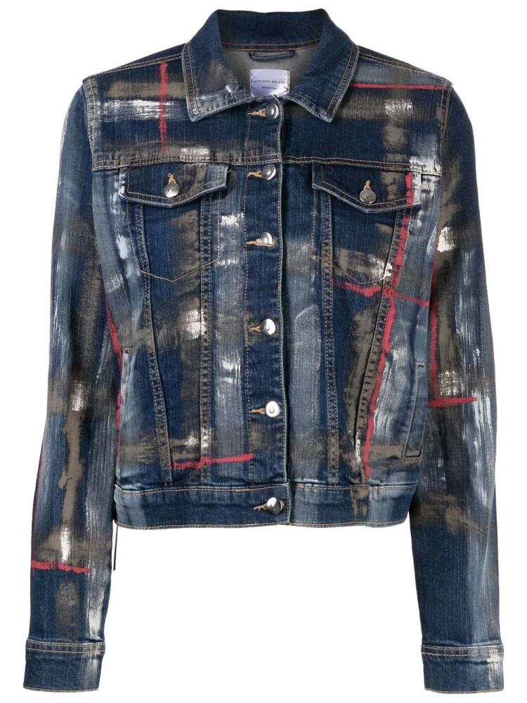 Madison.Maison Barbara paint splatter-print denim jacket - Blue Cover