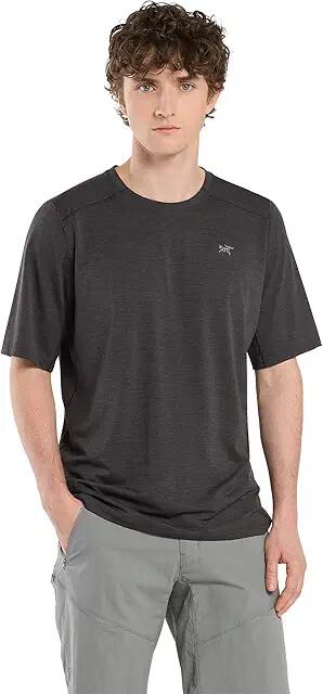 Arc'teryx Cormac Crew Short Sleeve (Black Heather) Men's Clothing Cover