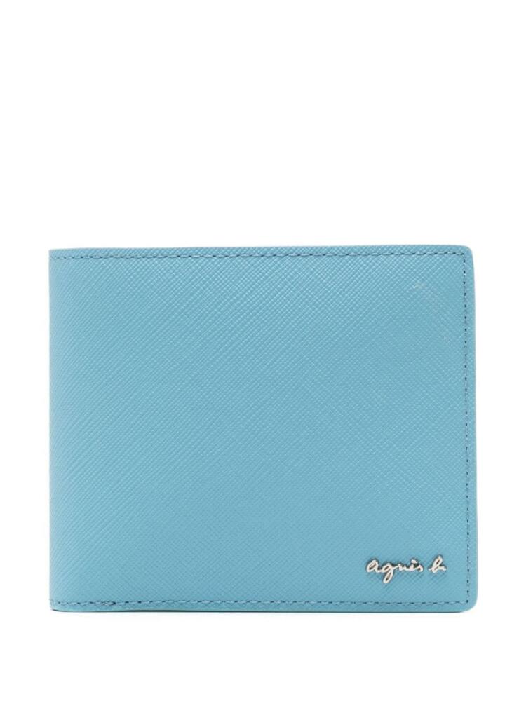 agnès b. leather wallet - Blue Cover