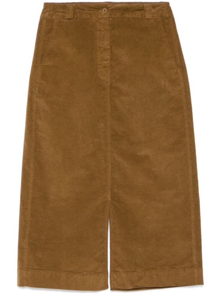 Kristensen Du Nord corduroy midi skirt - Brown Cover