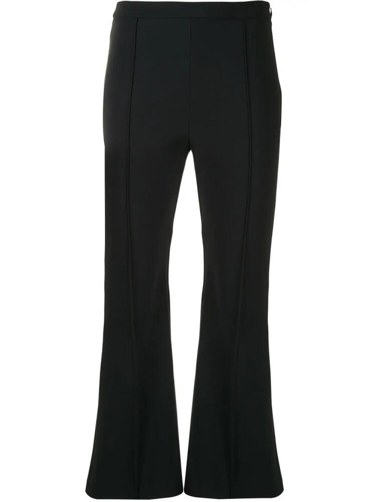 Adam Lippes bonded flared leg trousers - Black Cover