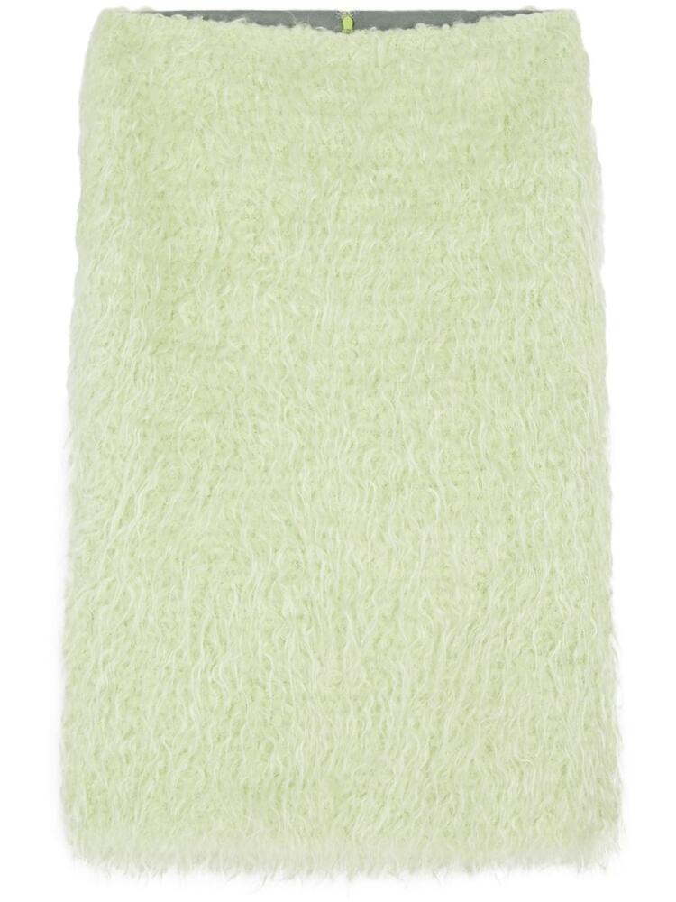 DRIES VAN NOTEN mohair pencil skirt - Green Cover