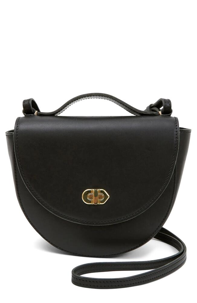 Clare V. Elodie Leather Crossbody Bag in Black Veg Cover