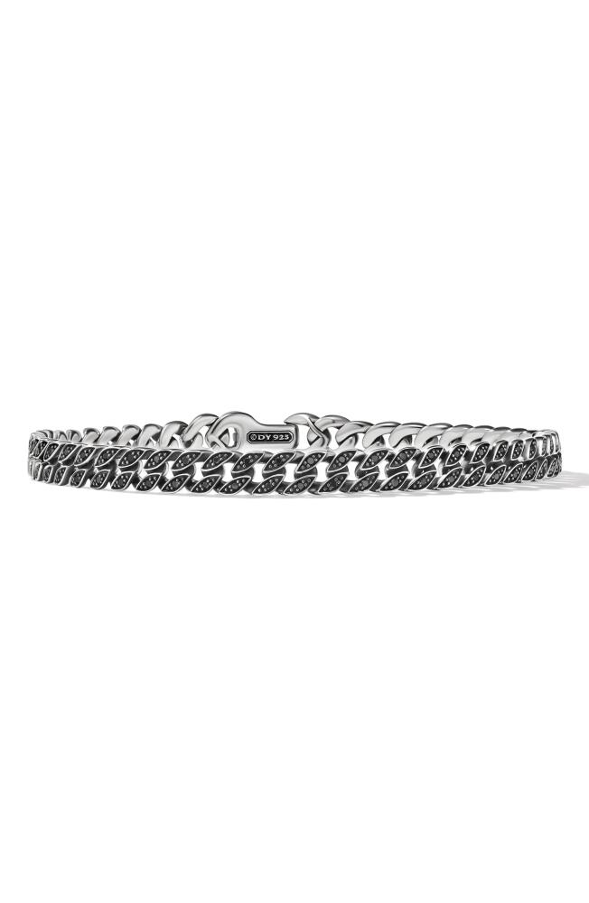 David Yurman Men's Pavé Black Diamond Curb Chain Bracelet in Sterling Silver/Black Diamond Cover