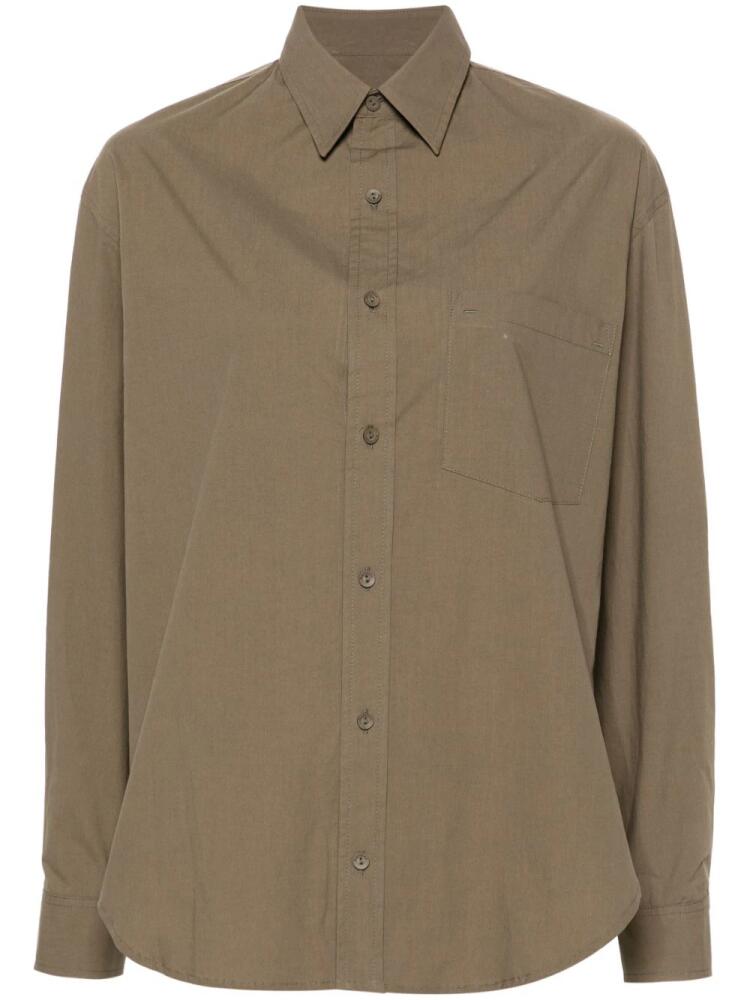 Matteau classic-collar cotton shirt - Green Cover