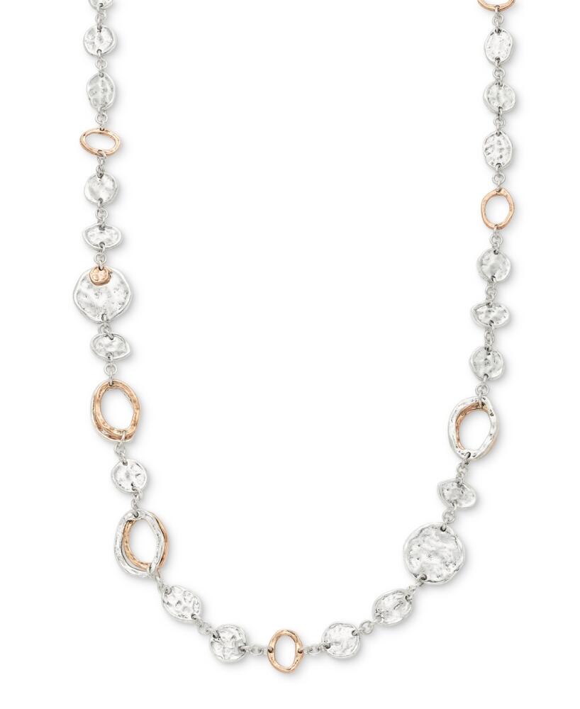 Style & Co Hammered Two-Tone Necklace, 41" + 3" extender, Created for Macy's - Two Tone Cover