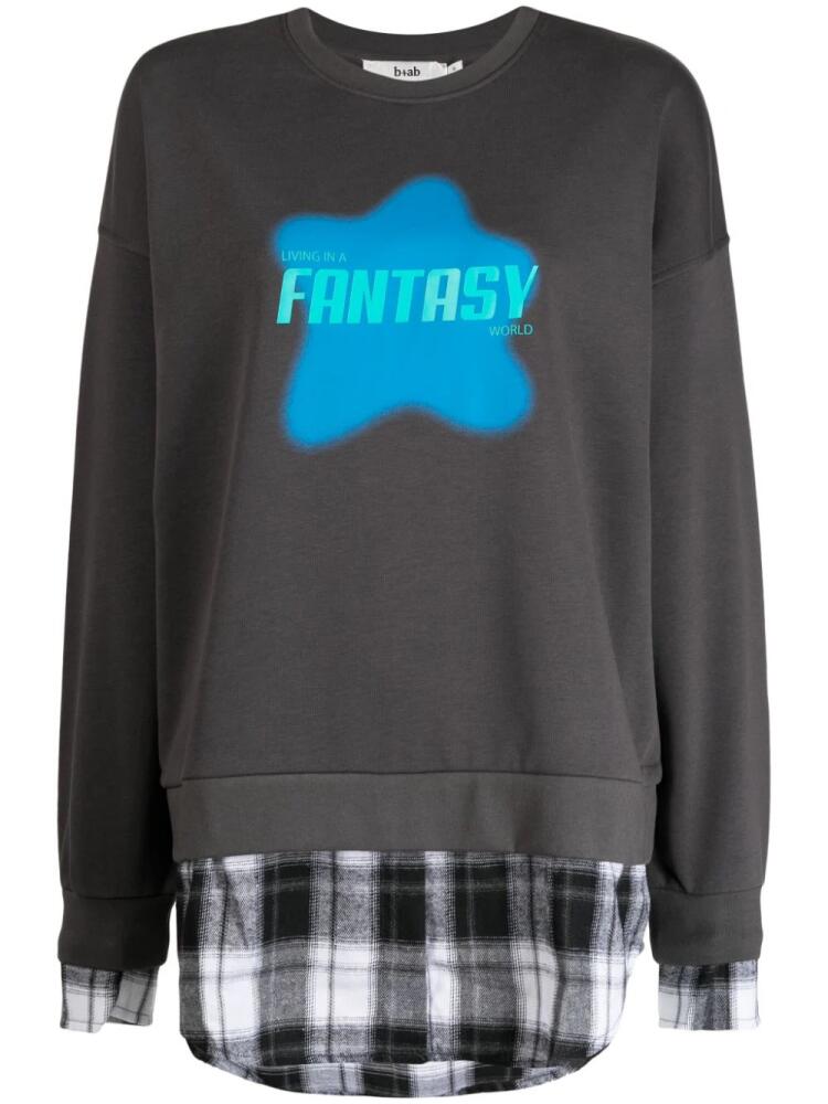 b+ab Fantasy layered jersey sweatshirt - Grey Cover