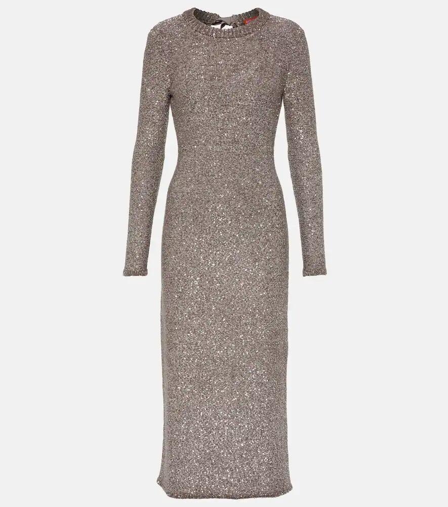 Altuzarra Cindy metallic knit maxi dress Cover