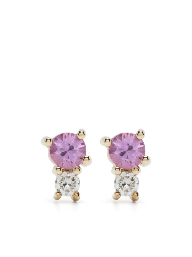 Adina Reyter 14kt yellow Amigos diamond and sapphire earrings - Gold Cover