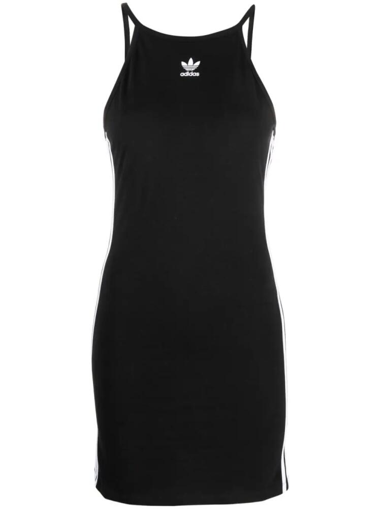 adidas logo-embroidered sleeveless dress - Black Cover