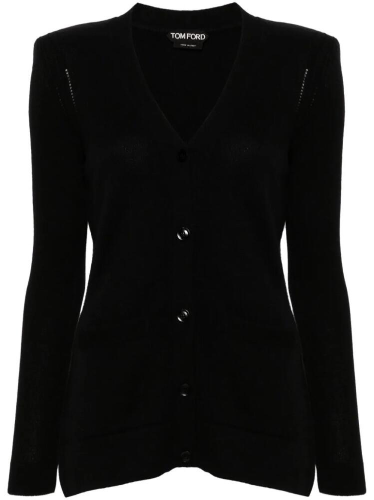 TOM FORD V-neck cashmere cardigan - Black Cover