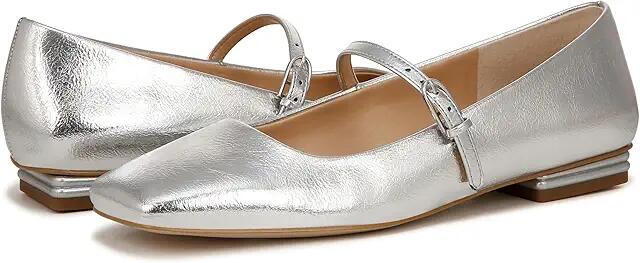 Franco Sarto Tinsley Mary Jane Flats (Silver Metallic) Women's Flat Shoes Cover