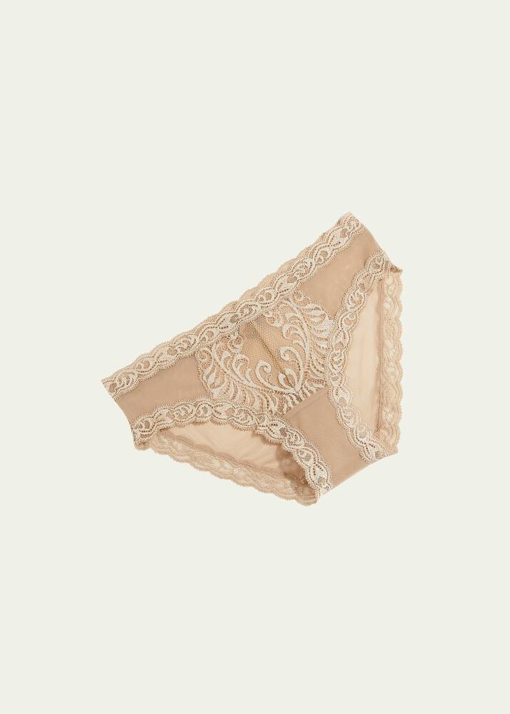 Natori Feathers Lace-Trim and Mesh Hipster Briefs Cover