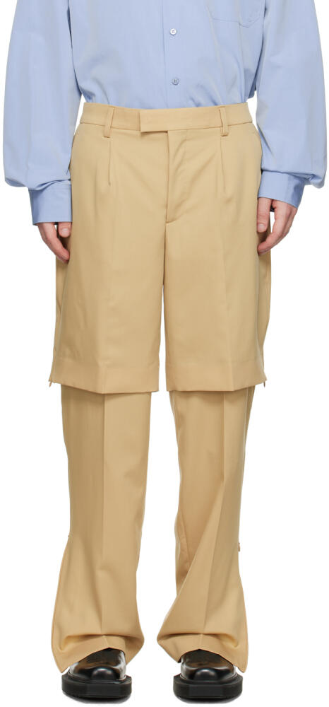 VTMNTS Tan Layered Trousers Cover