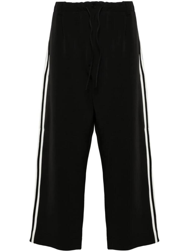 Y-3 3-stripe drawstring track pants - Black Cover