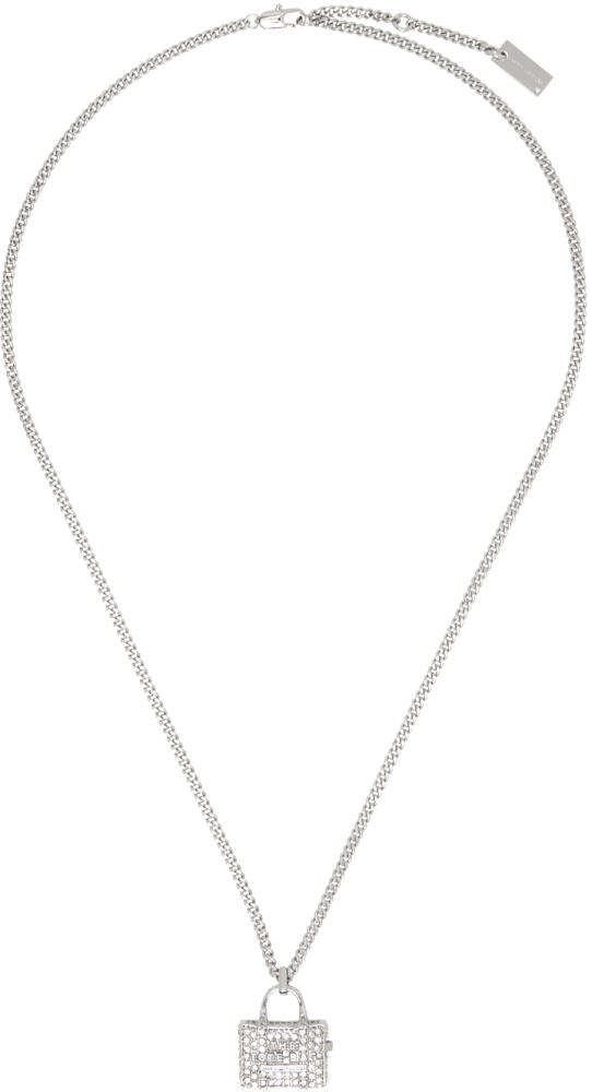 Marc Jacobs Silver 'The Pavé Tote Pendant' Necklace Cover