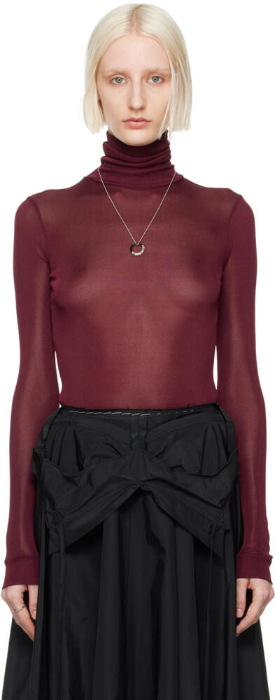 Maison Margiela Burgundy Antristram Bodysuit Cover