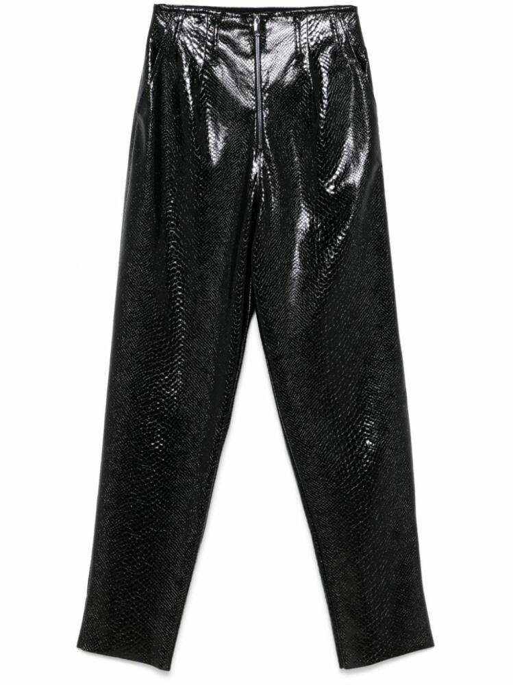 NISSA faux-leather trousers - Black Cover