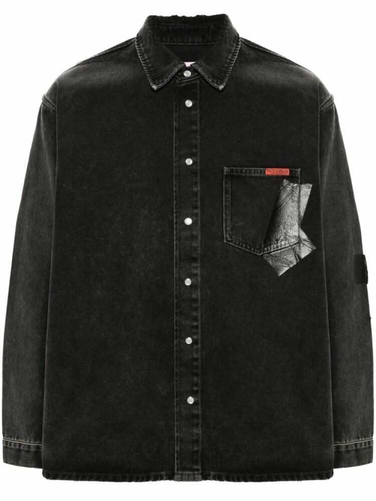 Martine Rose tape-embellished denim jacket - Black Cover