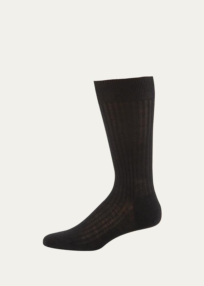 Pantherella Men's Laburnum Ribbed Wool Mid-Calf Socks Cover