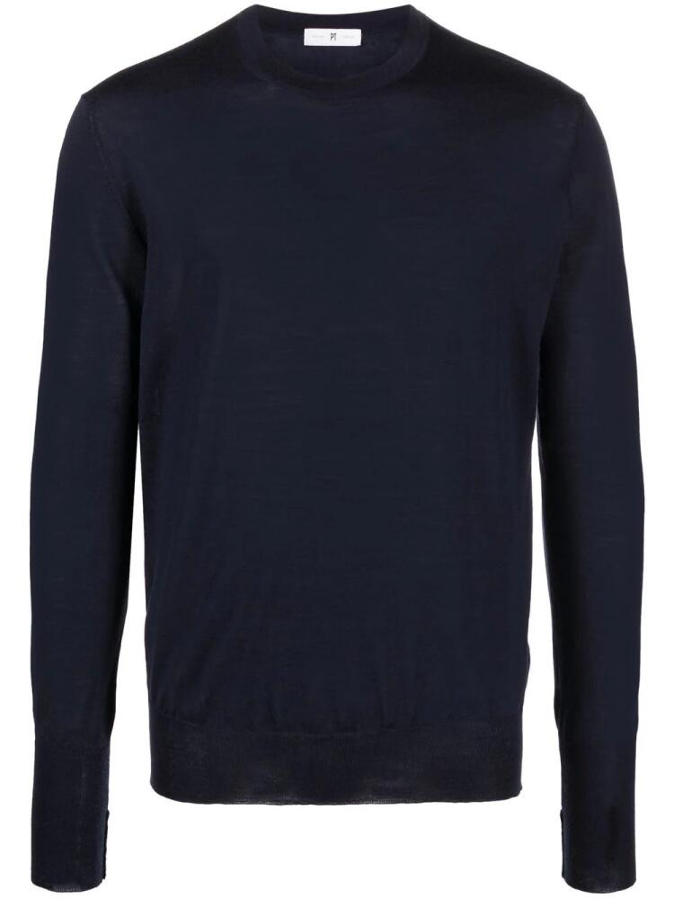 PT Torino fine-knit wool jumper - Blue Cover