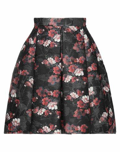 Ermanno Scervino Woman Mini skirt Steel grey Wool, Silk, Polyamide, Polyester, Elastane Cover