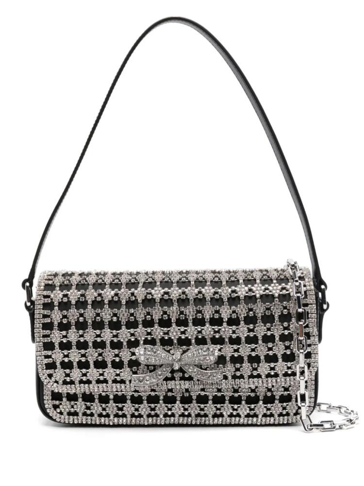 Self-Portrait Crystal shoulder bag - Black Cover