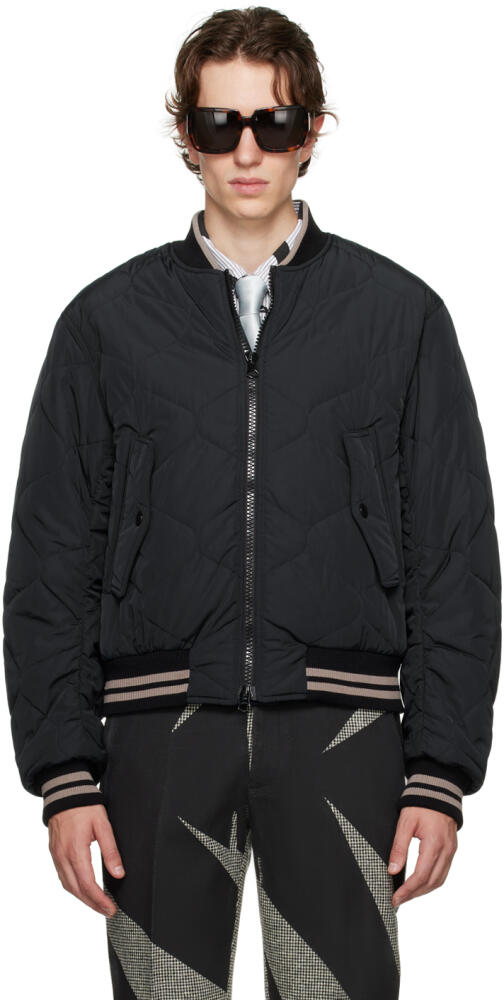 Dries Van Noten Navy Zip Bomber Jacket Cover