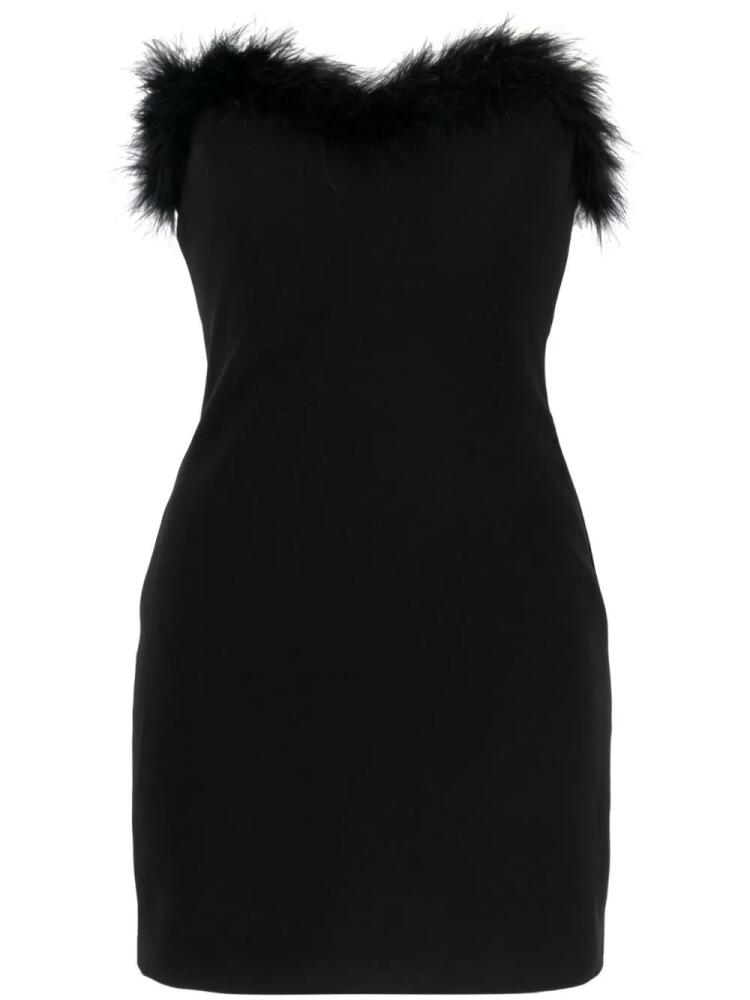 Amen feather-detail strapless minidress - Black Cover