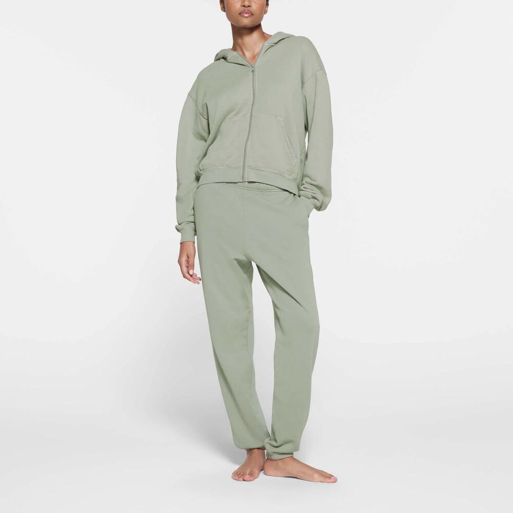 SKIMS Jogger Pants | Green | XS | French Terry Cover