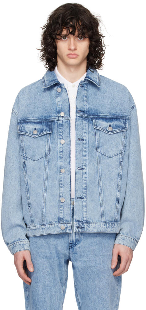 BOSS Blue Faded Denim Jacket Cover