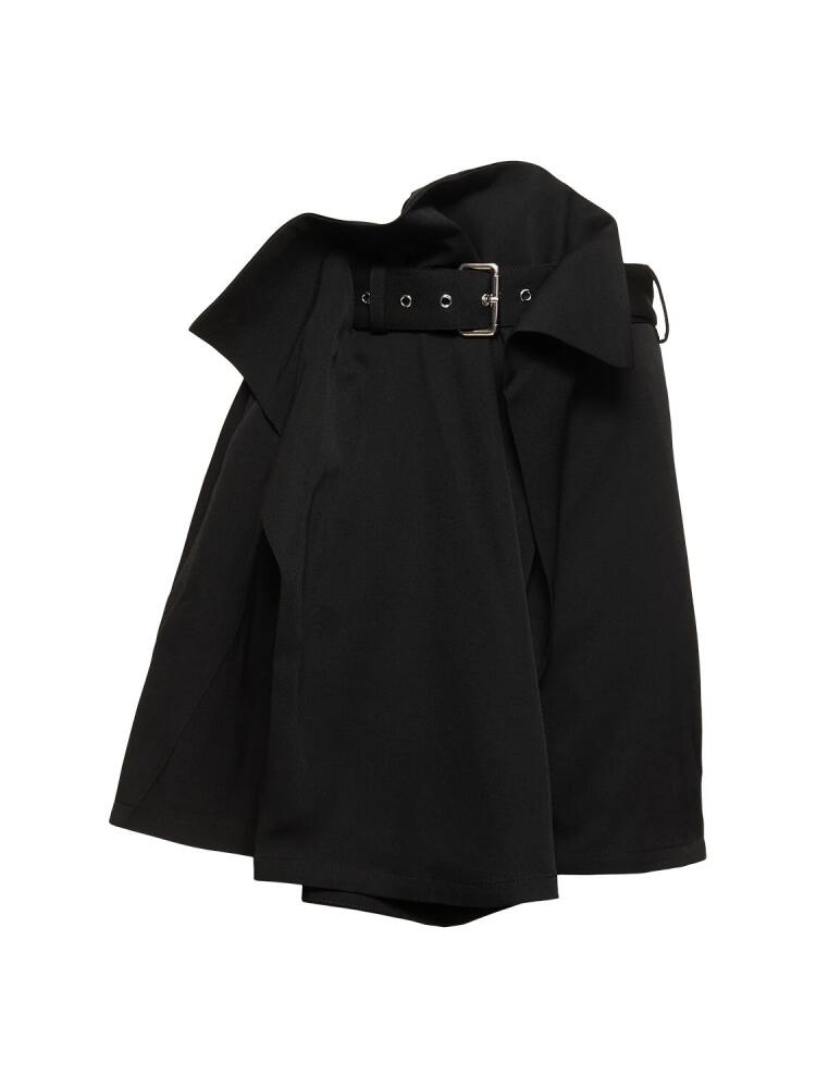 JW ANDERSON Wool Gabardine Fold-over Mini Skirt Cover