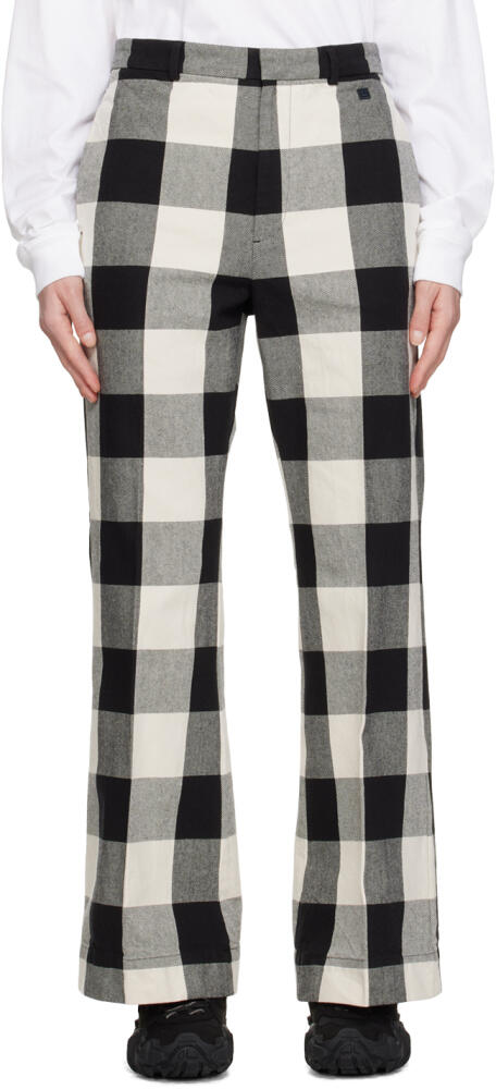 Acne Studios Black & White Check Trousers Cover