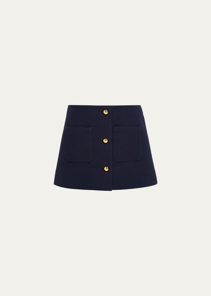 Prada Buttoned Wool Mini Skirt Cover